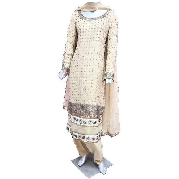Meenakari Dresses & Skirts - Women’s 3-piece Chiffon Shalwar suit/Kameez/Shirt
